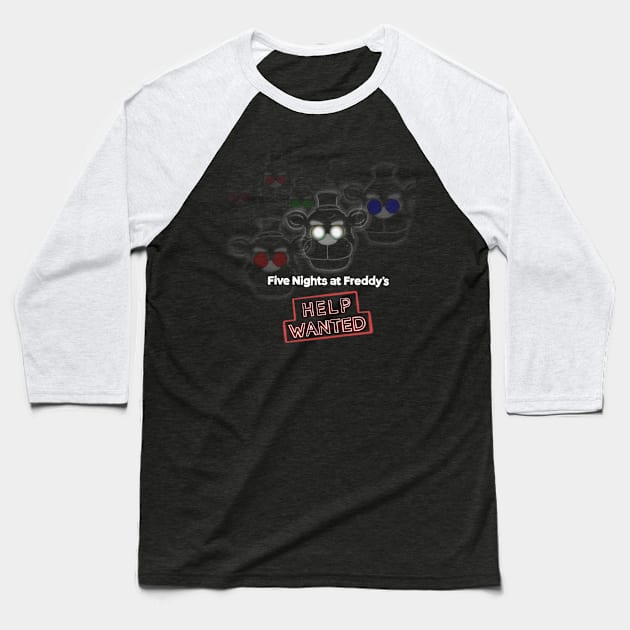 4 my fnaf fan Baseball T-Shirt by @whiskersinlockdown